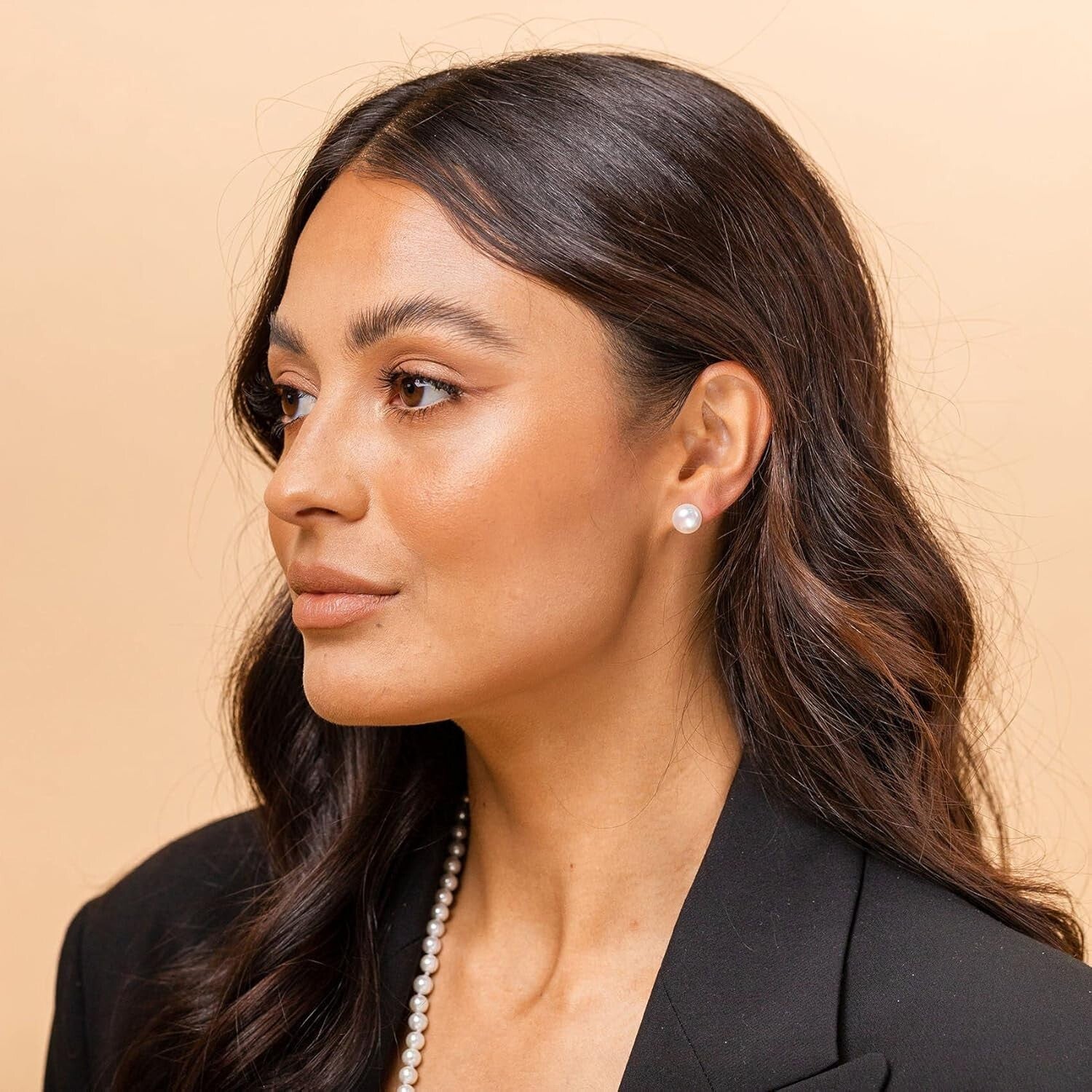 Lustrous 14K Gold Pearl Stud Earrings - 5-10mm Sizes Available for Every Style