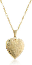 Load image into Gallery viewer, Timeless 14K Gold-Filled Flower Heart Locket Necklace - 18" with Gift Box