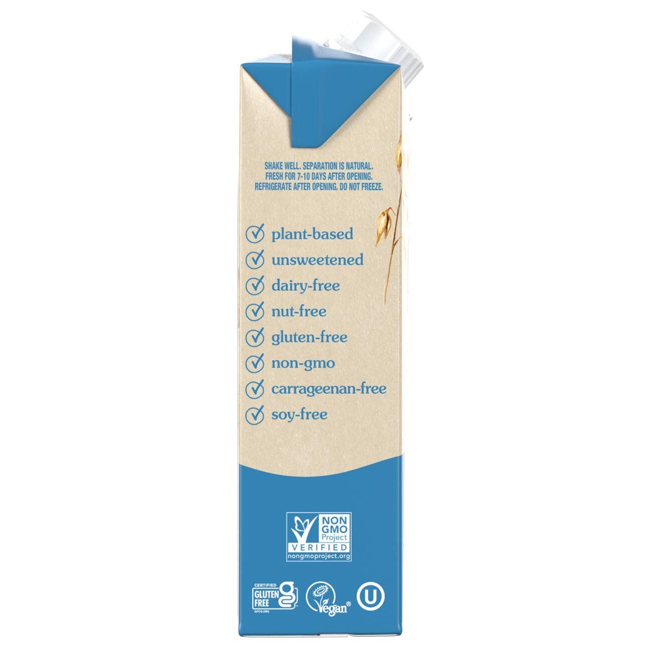 Rich Creamy Oat French Vanilla Creamer - Gluten-Free & Sugar-Free (Pack of 12)