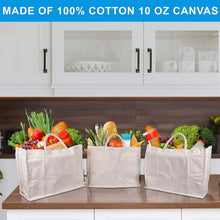 Load image into Gallery viewer, Multipurpose Reusable Shopping Bag - Heavy Duty Comfortable Canvas Tote
