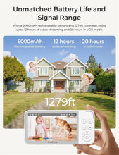 Load image into Gallery viewer, 2K Resolution Baby Monitor with 5000mAh Battery &amp; Cry Alerts - Ideal for Parents