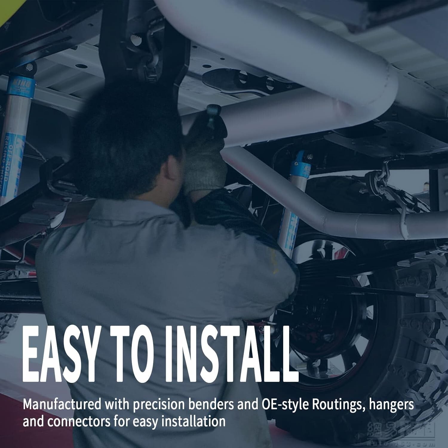 DIY Customizable 2.5 Inch Polished Mandrel Exhaust Pipe - Bolt-On Installation