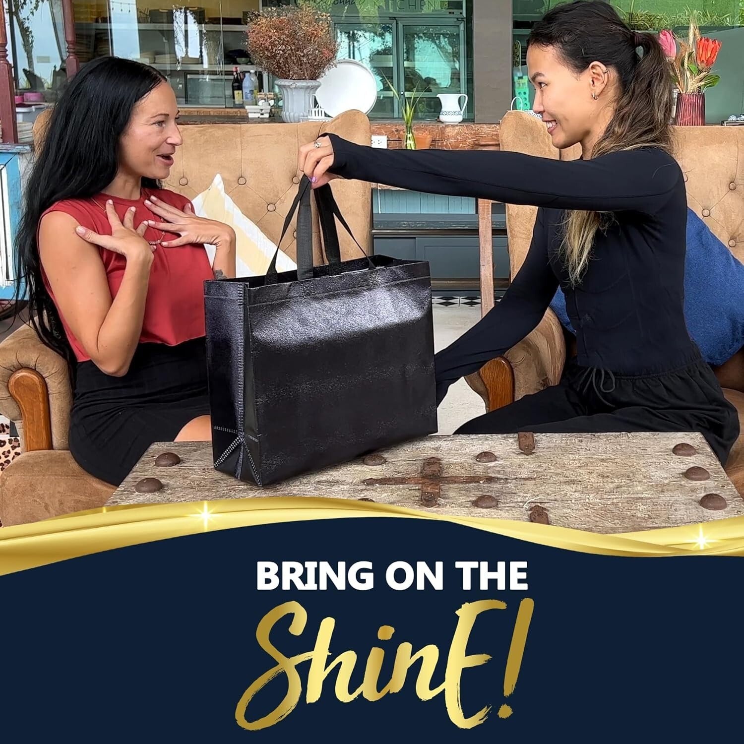 Premium Large Black Party Favor Bags in Bulk - Reusable and Elegant, Pack of 60