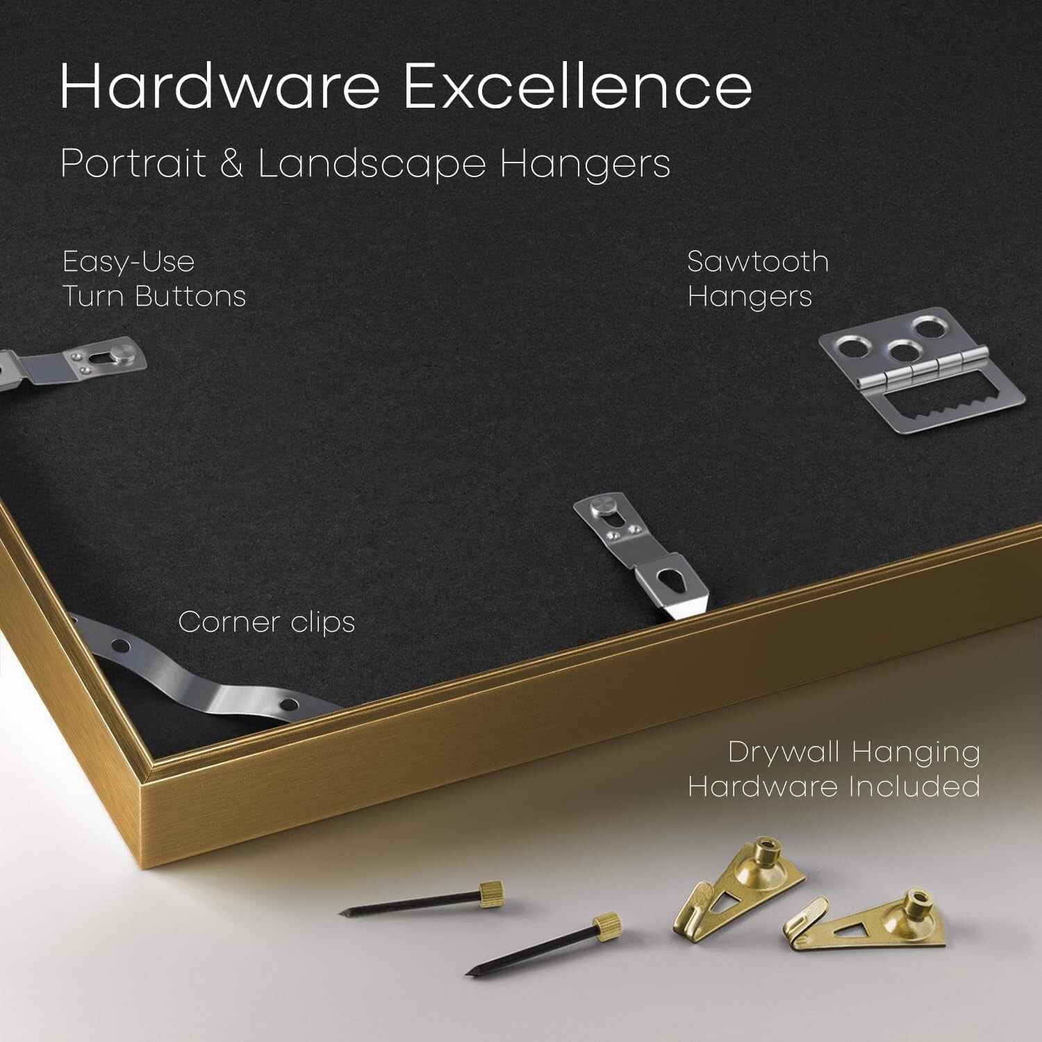 Classic Bronze A1 Poster Frame with Mat – 23.4x33.1” for Stunning Displays