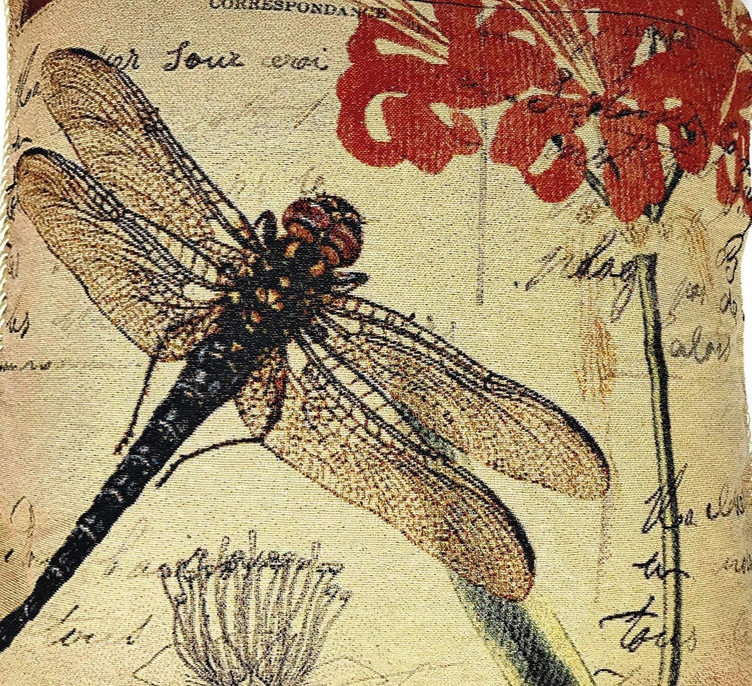 18x18 Dragonfly Cushion Covers - Durable & Stylish Set of 2 for Living Room