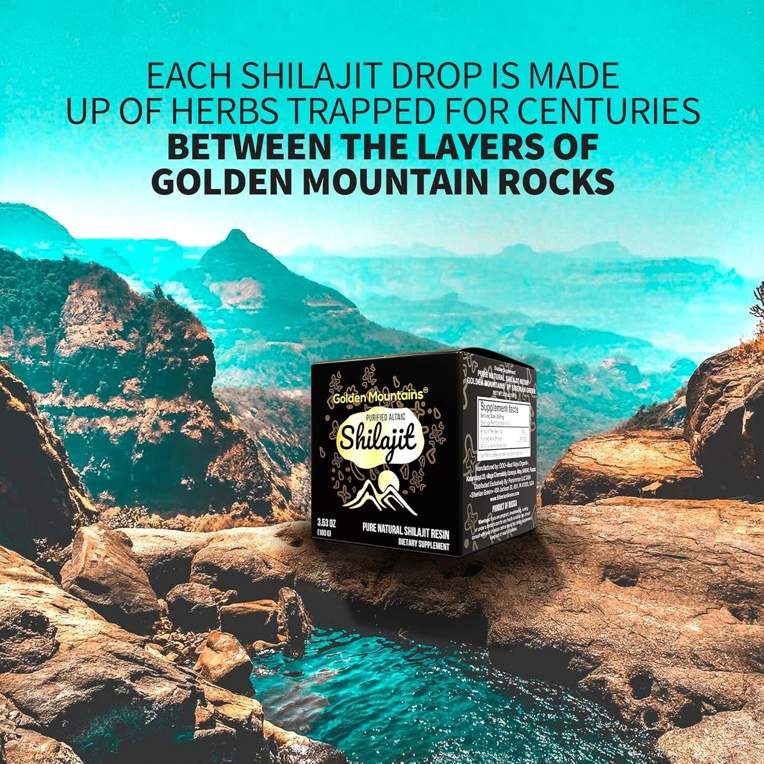 Premium 100g Siberian Altai Golden Mountains Shilajit Resin – Quality Certified