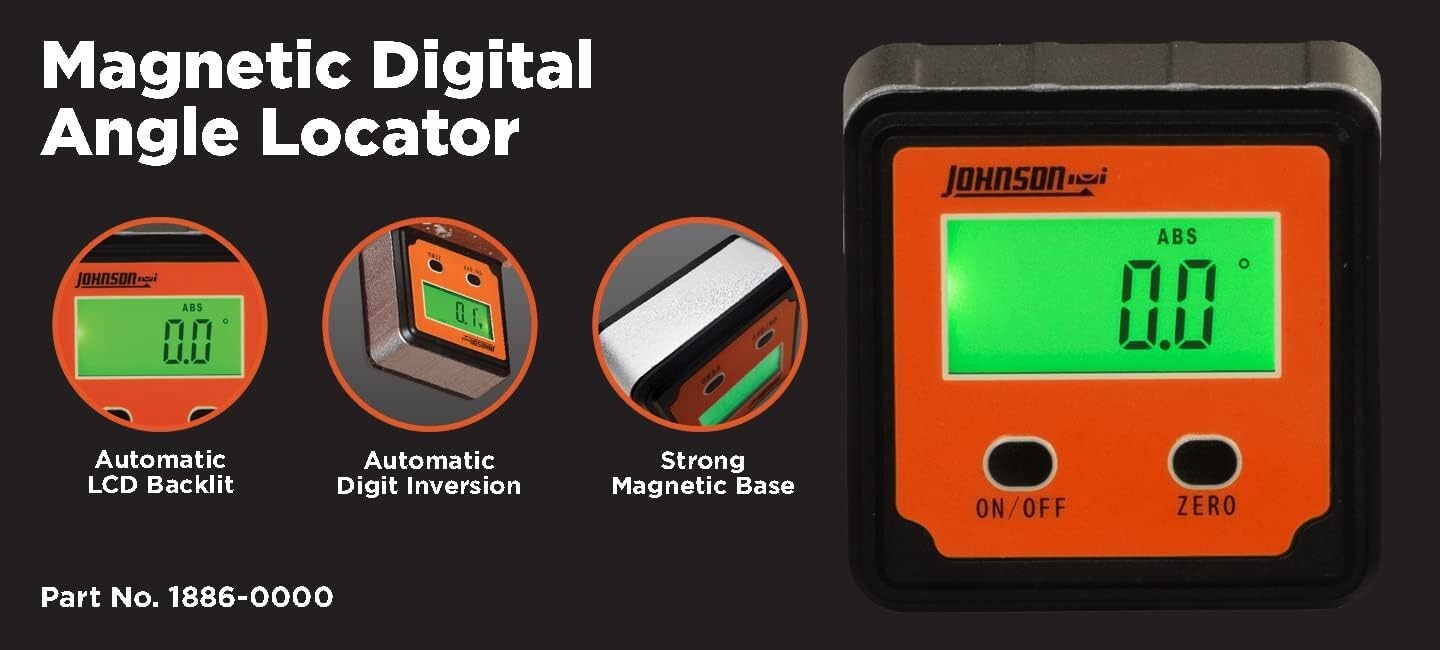 2-Button Magnetic Digital Angle Locator - Accurate Pitch Measurement Tool