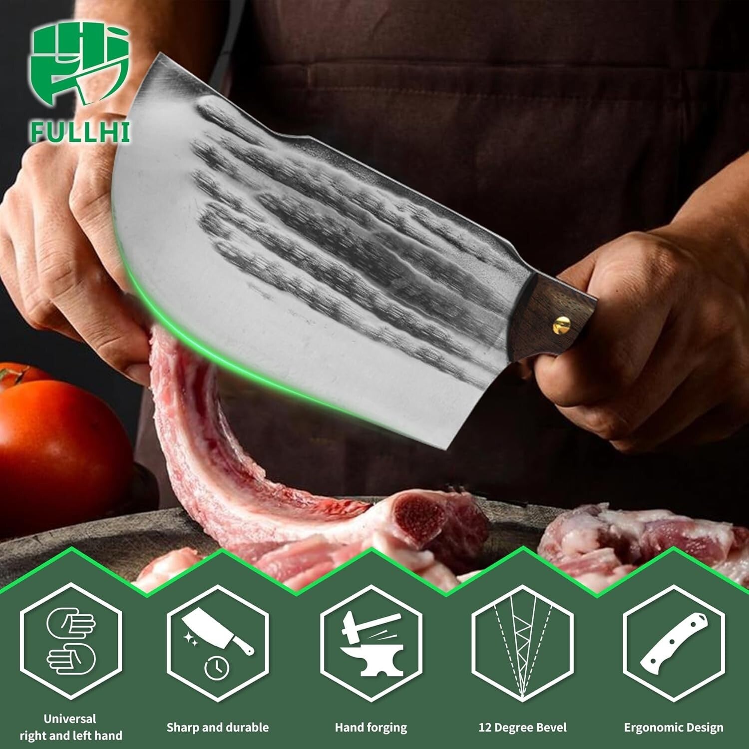 Ultimate 17-Piece Butcher Knife Set - Carbon Steel & Essential Tools Included