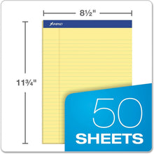 Load image into Gallery viewer, Pack of 24 Perforated Canary Writing Pads, 50 Sheets - Legal Ruled, 8.5x11.75