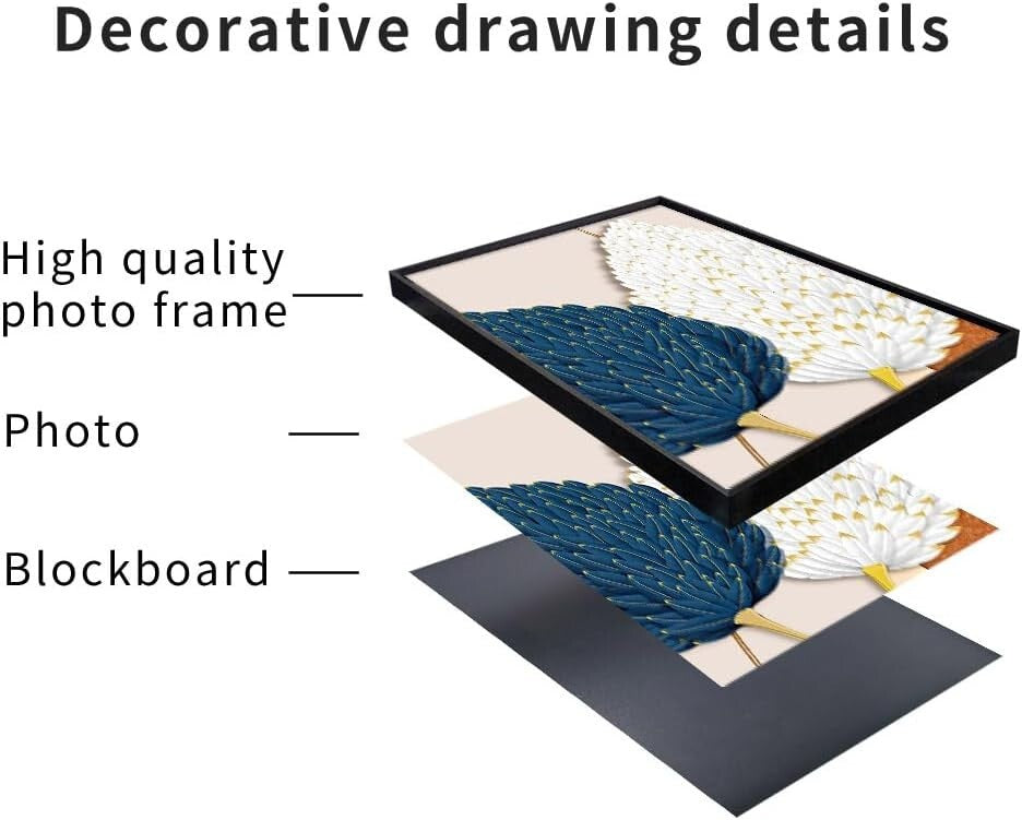 Abstract Wall Art Set of 3 - Large Framed Canvas for Living Room Aesthetics