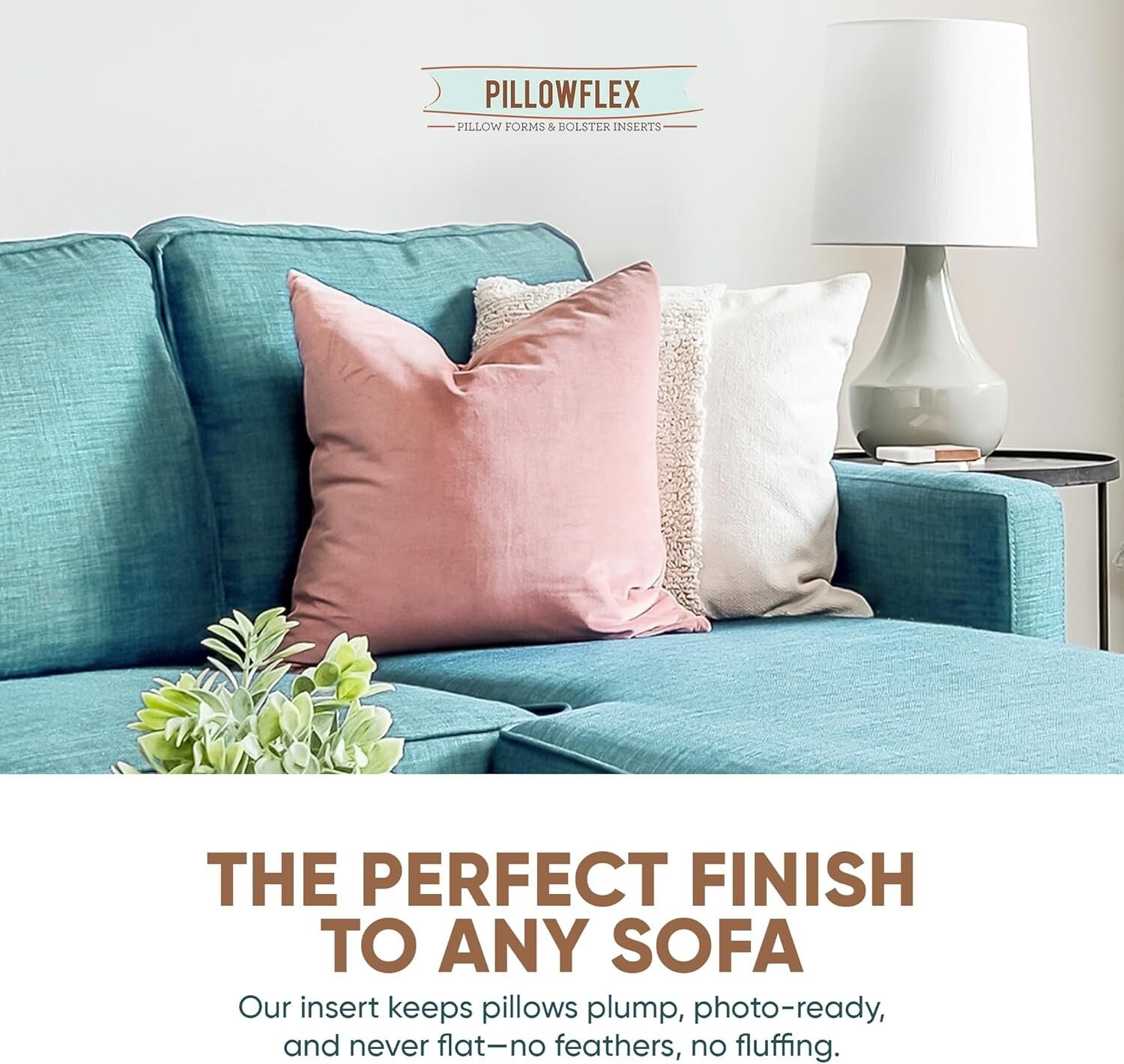 Premium Down Alternative 20x20 Pillow Inserts - Supportive, Washable & Stylish