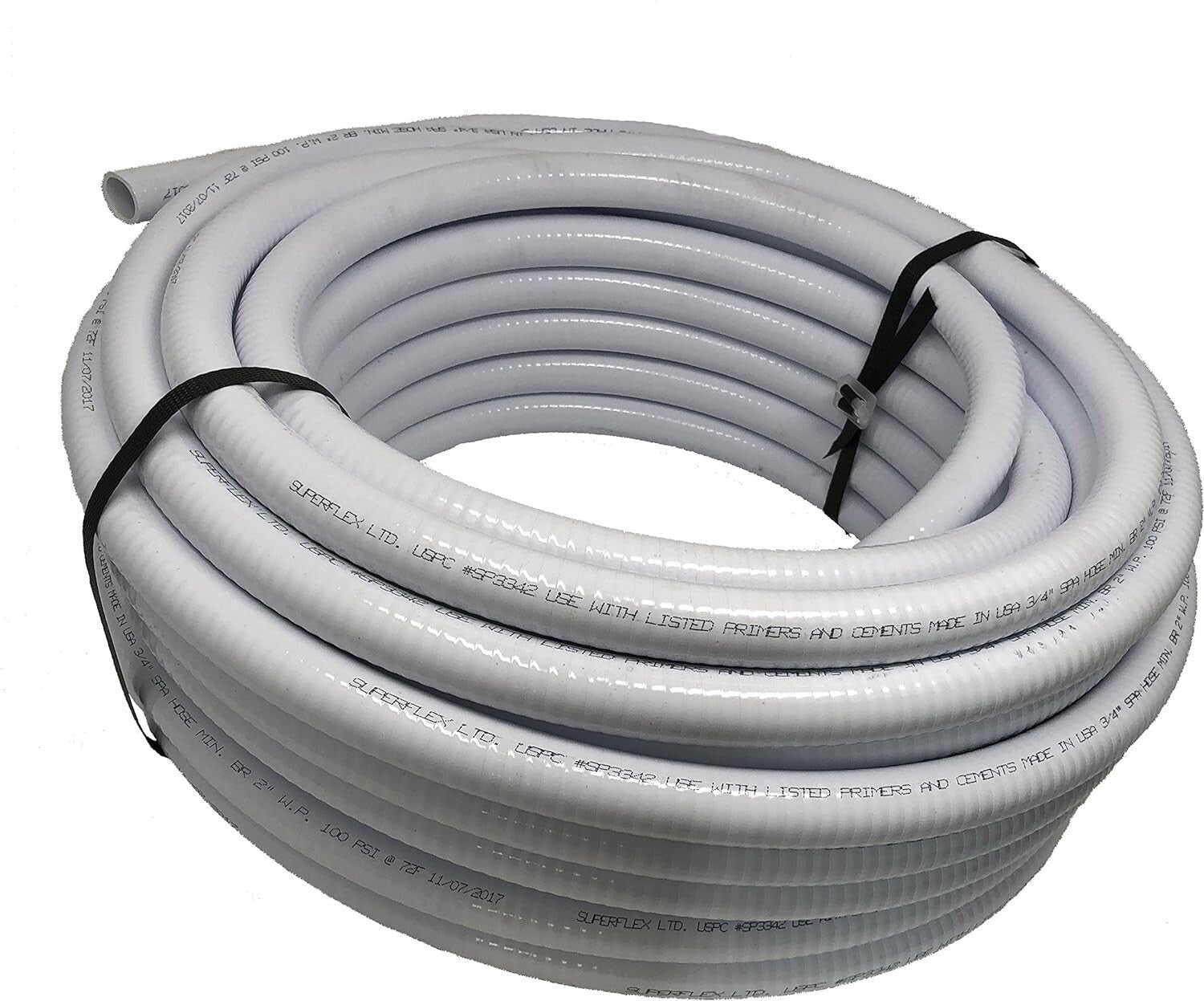 Premium 1.5" Dia PVC Swimming Pool Hose - 50FT Flexible Tubing for Aquaculture