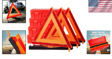 Load image into Gallery viewer, Compact 12 Pack Roadside Reflective Triangles – Essential Vehicle Safety Kit