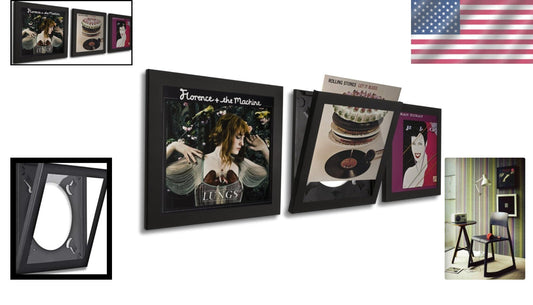 Durable Acrylic Record Frames - 3 Pack with Simple Installation & UV Block