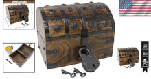 Load image into Gallery viewer, Decorative Pirate Chest with Skeleton Key - Ideal for Imaginative Play &amp; Storage