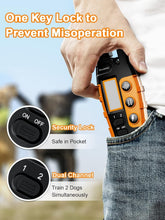 Load image into Gallery viewer, Dual Channel Training Collar with 3300 ft Range - Waterproof &amp; Adjustable Modes