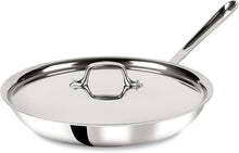 Load image into Gallery viewer, D3 Tri-Ply 12-Inch Stainless Steel Frying Pan with Lid - Induction &amp; Oven Safe