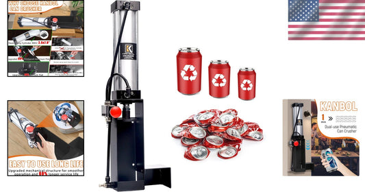 Automatic Aluminum Can Crusher for 12oz-24oz - Space Saving Wall-Mounted Gift