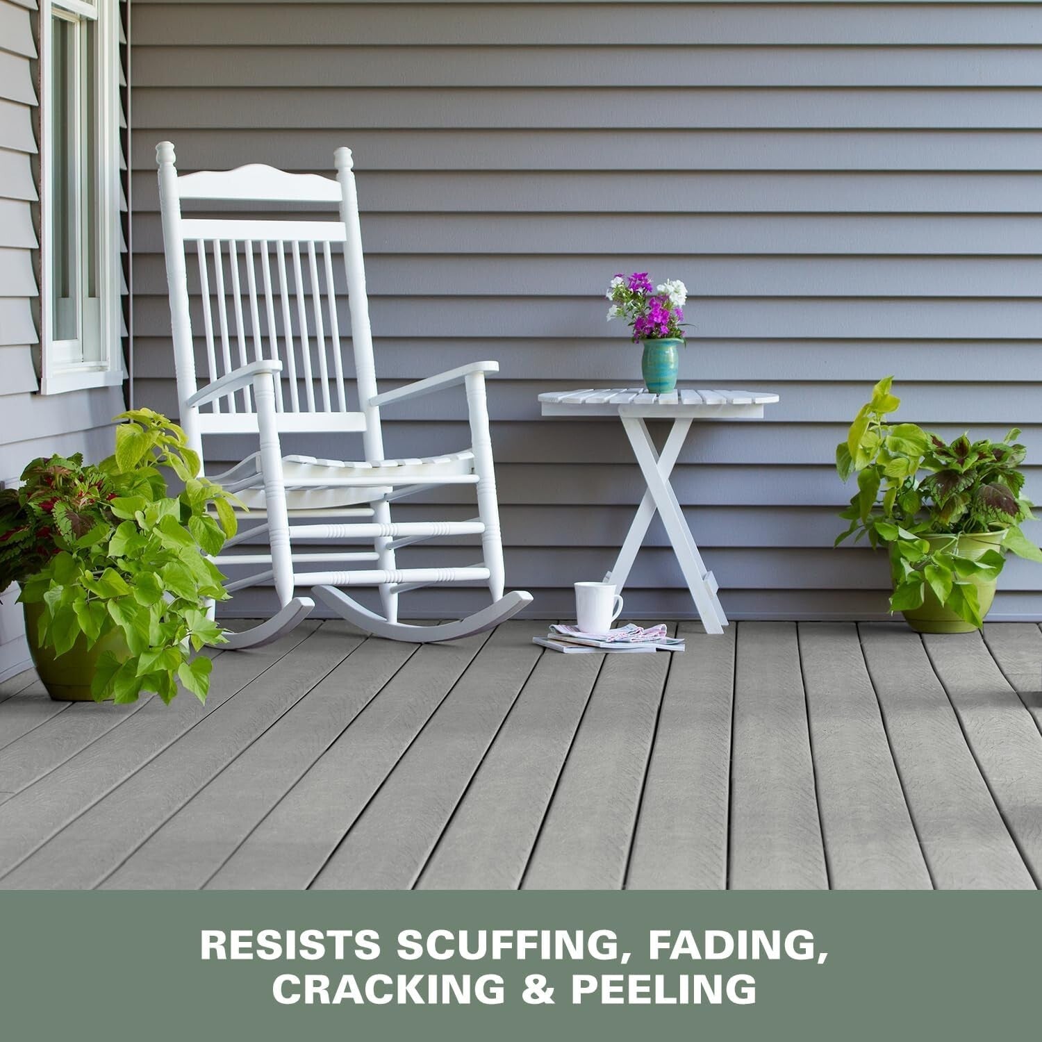 1 Gallon Silver Gray Acrylic Latex Porch & Patio Floor Paint - Weather Resistant