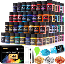 Load image into Gallery viewer, Professional Natural Mica Powder - 10g Each, 144 Stunning Colors for Arts