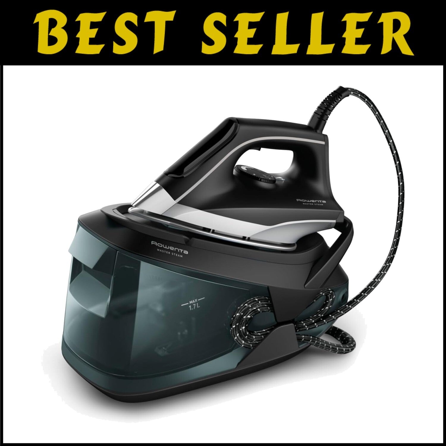 Powerful Iron Steamer with Continuous Steam Technology & Safe-Care Features