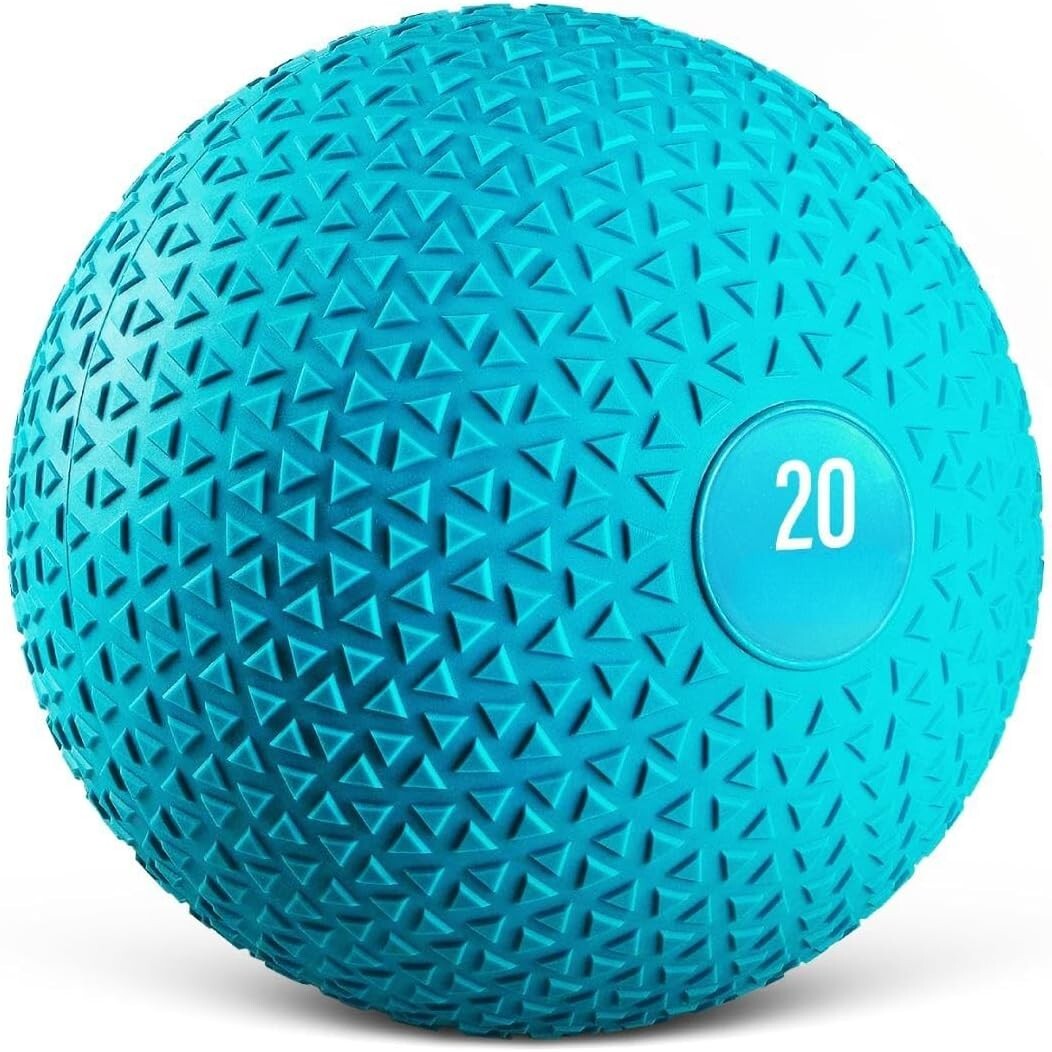 20lb Slam Ball - Durable PVC Sand-Filled Medicine Ball for Total Body Workouts