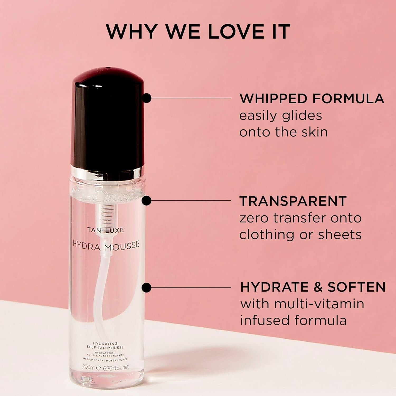 Natural Hydrating Self-Tan Mousse 200ml – Smooth Application, No Pores Clogging