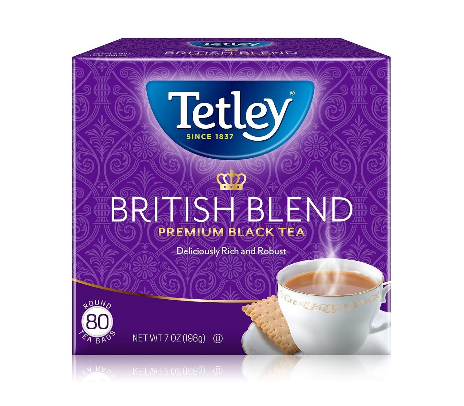 British Blend Premium Black Tea: Authentic English Breakfast, 80 Bags Pack of 12