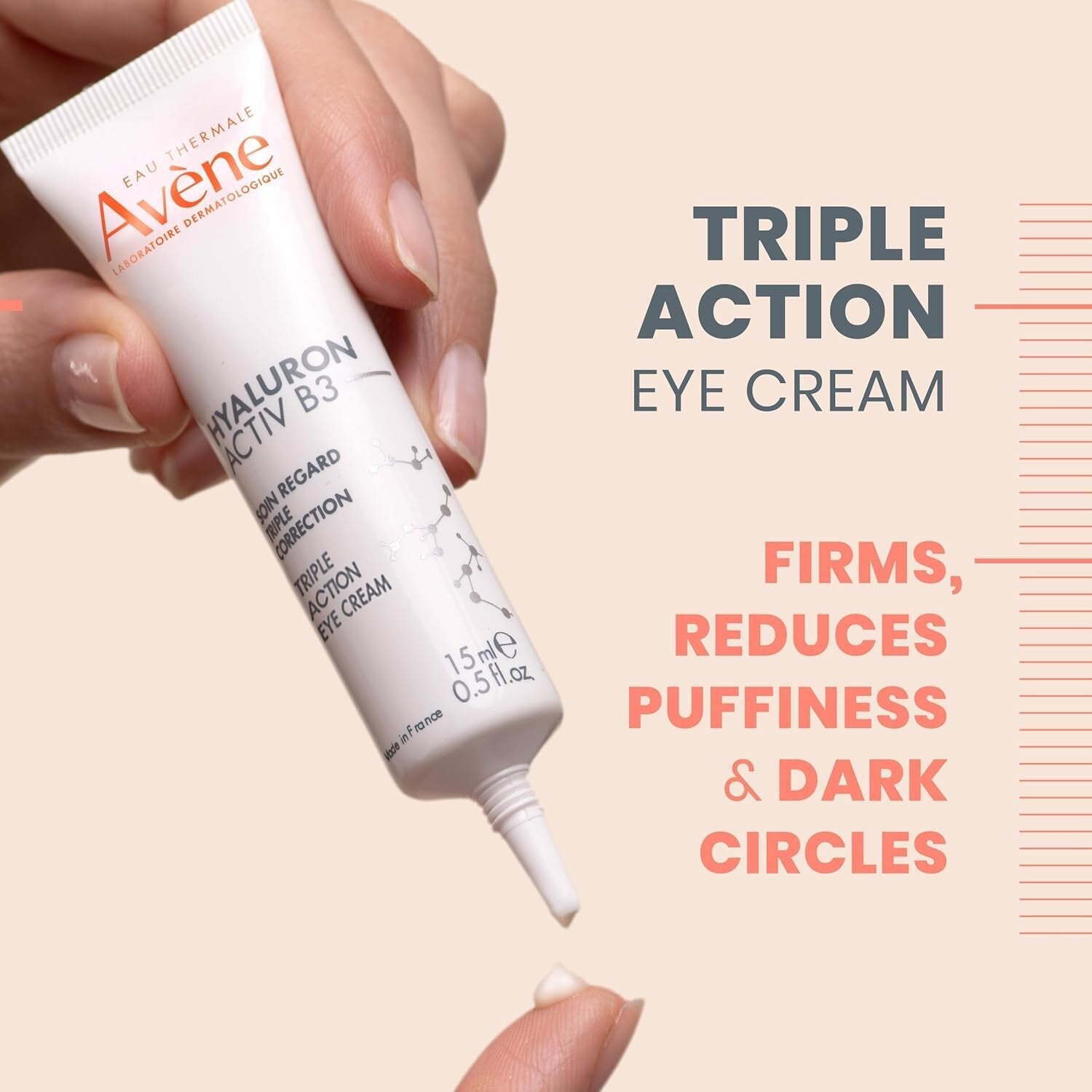 0.5 Fl Oz Triple Action Eye Cream - Reduces Dark Circles, Fine Lines & Hydration
