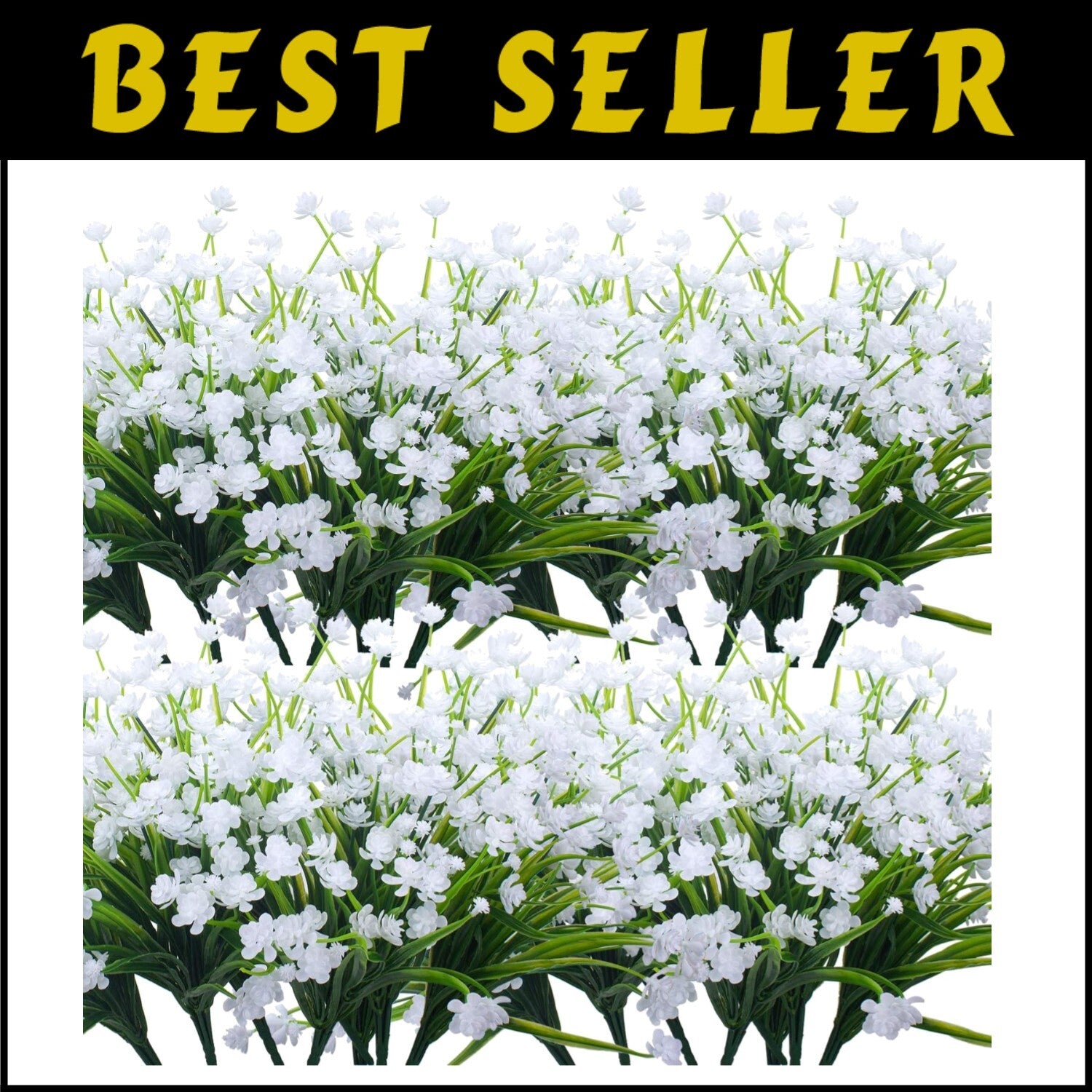 Handmade 20-Bundles of UV Resistant Faux Flowers for Wedding & Garden Decor