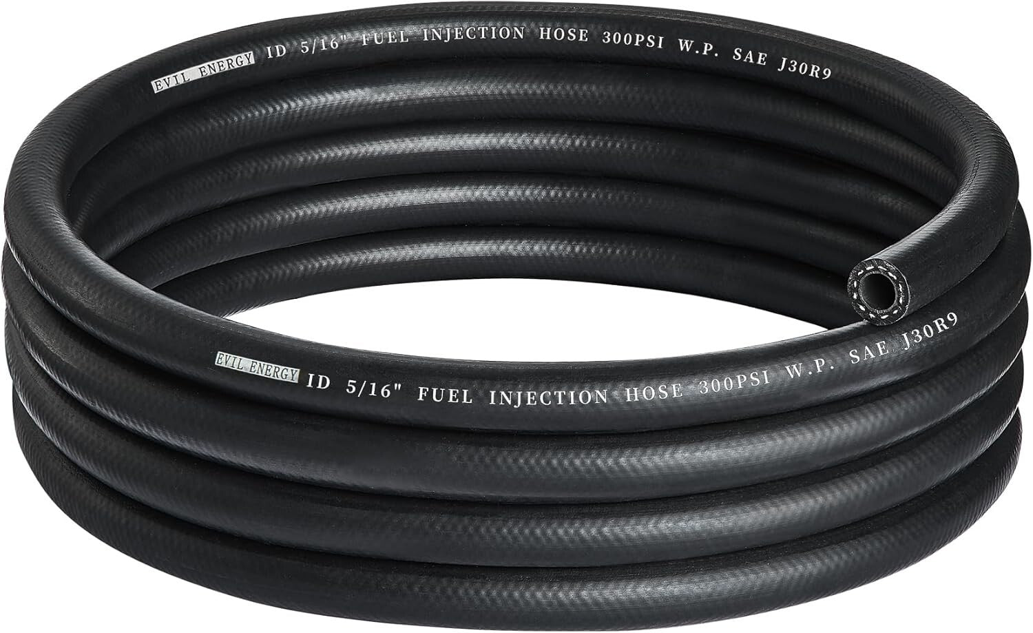 5/16 Fuel Line Hose - 10FT SAE J30R9 Transmission Rubber, 1200PSI Burst Pressure