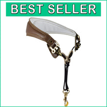 Load image into Gallery viewer, Premium Brown Leather Saxophone Strap with Breathable Padding - For Alto/Tenor