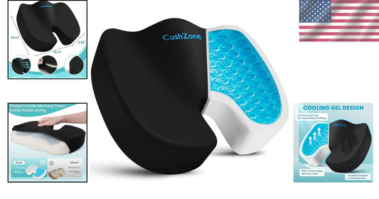 Ergonomic U-Shape Cooling Gel Cushion - X-Large for Office, Gaming, and Travel