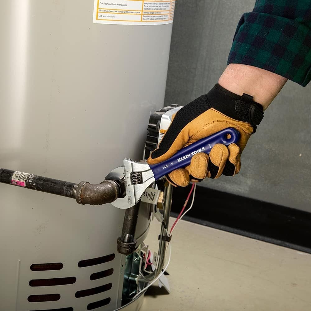 Extra Wide Jaw 8-Inch Adjustable Wrench - Induction Hardened Steel Craftsmanship