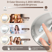 Load image into Gallery viewer, High-Definition 9" Rechargeable Makeup Mirror - Touch Dimmable &amp; Travel-Friendly