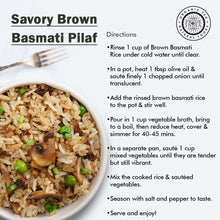 Load image into Gallery viewer, Extra Long Premium Brown Basmati Rice - 40lb Bulk for Restaurants &amp; Homes