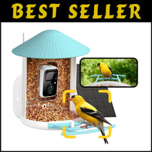 Load image into Gallery viewer, Solar-Powered Bird Feeder Camera with AI Species Recognition &amp; Cloud Storage