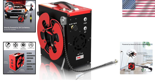 Efficient Oil-Free PCP Air Compressor with Built-in Water Separator, 4500Psi