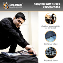 Load image into Gallery viewer, Gladiator Heavy-Duty Trailer Cargo Net - 7.3' x 13.3' - Certified Safety Design
