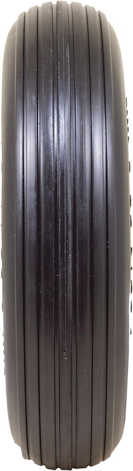 Durable Flat Free 4.80/4.00-8 Tire with Ribbed Tread for Heavy Loads