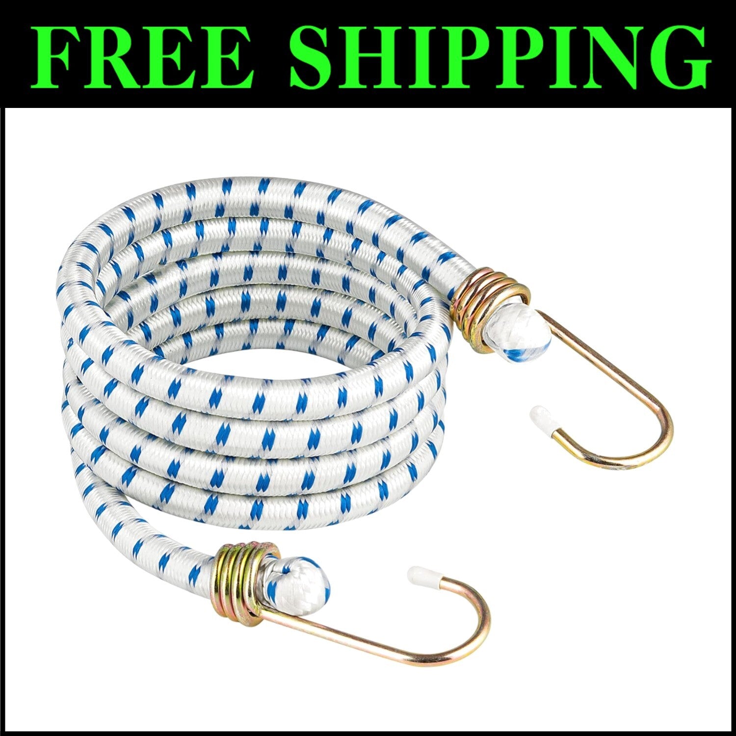 Tensile-Strong 72" Bungee Cord Set with Tough Steel Hooks – 12 Durable Straps
