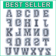 Load image into Gallery viewer, Versatile 7-Inch Alphabet Silicone Mold Set - Perfect for DIY Resin and Soap