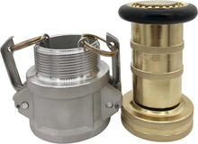 Load image into Gallery viewer, Adjustable 2-Inch Brass and Aluminum Fire Nozzle with Camlock for Efficient Use