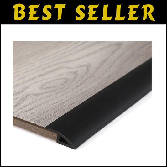 Durable Self-Adhesive Floor and Carpet Transition Strip - 20FT Black Edging