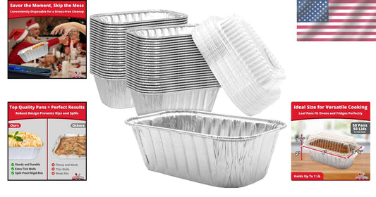 Disposable Aluminum Baking Trays 6x3.75in - Perfect for Holidays & Fundraisers