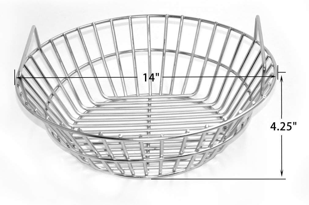 Stainless Steel Charcoal Ash Basket for Large Kamado Joe & Big Green Egg Grills
