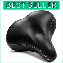 Load image into Gallery viewer, Universal Extra Wide Bicycle Seat - Memory Foam &amp; Durable Faux Leather Covering
