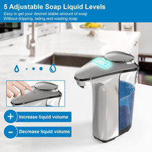 Load image into Gallery viewer, Sleek 17oz Touchless Soap Dispenser with Infrared Sensor - Waterproof Aluminum