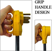 Load image into Gallery viewer, Durable 2.5ft RV Power Adapter: 50A Male to Twin 30A Female with Comfort Grip