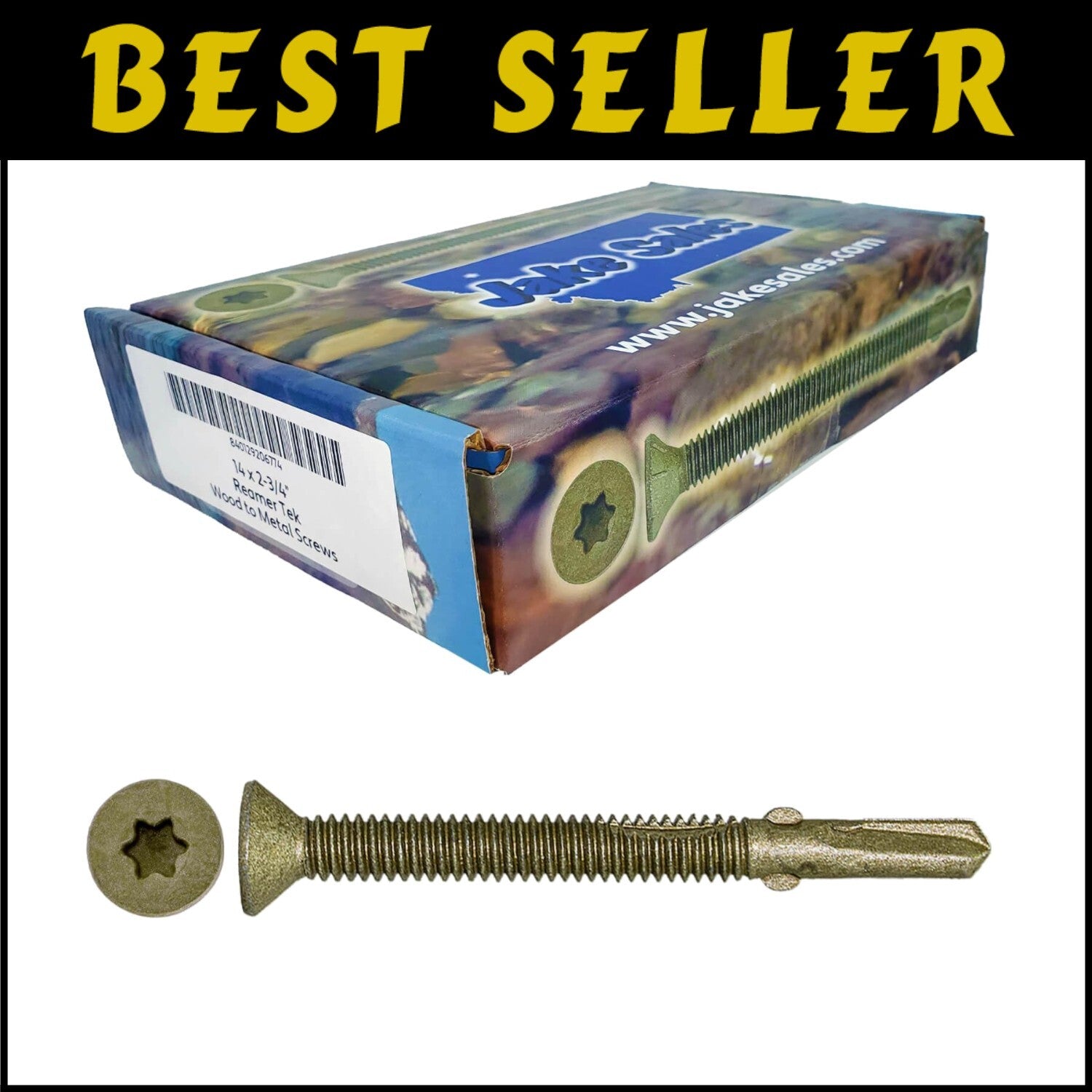 Heavy-Duty Reamer Tek T-30 Screws for Secure Wood to Steel Applications - 5 lbs
